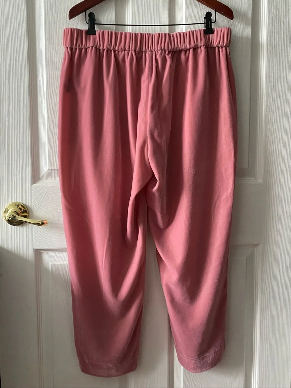 J. Crew Dusty Rose Velvet Lounge Pants